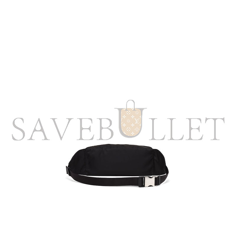 Pra*a re-nylon and saffiano leather belt bag 2vl034 (26*12cm)